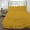 Golden, variant on D.N.G. BEDDINGS 5 Piece 100% Egyptian Cotton Circle Ruffle Comforter Set, 550 GSM Filled Microfiber - Oversized Super King Size, Golden Color - 800 Thread Count