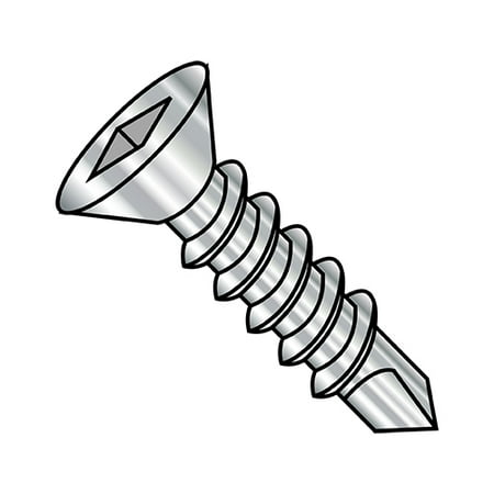 

12-14X1 1/2 Square Recess Flat Head Fully Threaded Self Drilling Screw 18-8 Stainless Steel (Pack Qty 1 000) BC-1224KQF188