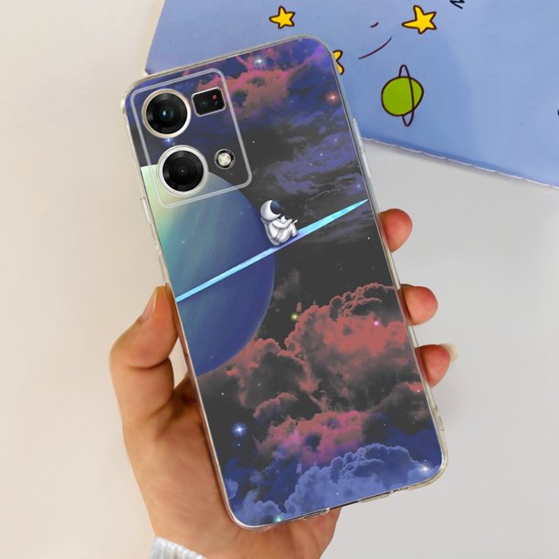 OPPO Reno7 4G Cute Cat Dinosaurio Patrón Teléfono Carcasa Reno 7 CPH2363 Funda De Silicona Suave TPU Gao Jiahui unisex