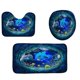 thumbnail image 4 of Alfombra estampada para suelo de inodoro con cueva de delfines, cortina de ducha de cuatro piezas, 4 of 4