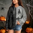 thumbnail image 2 of Grblisyd Halloween Girls Oversized Hoodies Patchwork Print Pullover Hooded Sweatshirts Casual Y2K Outfits Fall Winter Clothes, 2 of 3