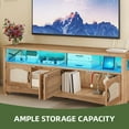 thumbnail image 5 of Uforic Farmhouse TV Stand for 65 inch TV, Entertainment Center with LED Light, TV Media Console Cabinet, 59" Oak, 5 of 9