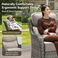 thumbnail image 5 of Patiobula Outdoor Patio High Back Swivel Glider Chair Set of 2,All-Weather Rattan Swivel Rocking Lounge Chair with 6-Inch Thick Removable Cushions for Patio Porch Pool,Gray/Beige, 5 of 9
