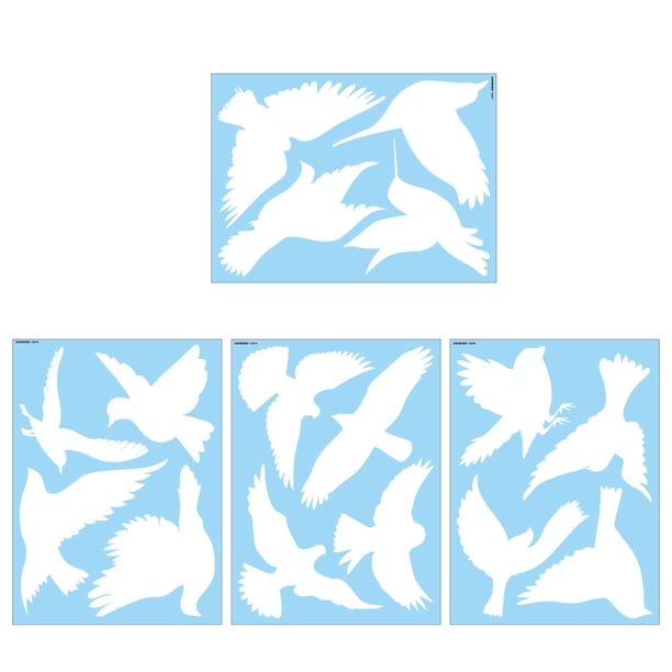 Adhesivos Para Ventanas Contra Colisiones De Colibríes. Adhesivos Decorativos Electrostáticos Para Cristales, Blancos Y Removibles. Adhesivos De Advertencia Contra Colisiones De Aves.