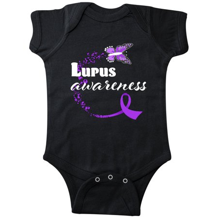 

Inktastic Lupus Awareness butterfly ribbon Gift Baby Boy or Baby Girl Bodysuit