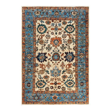 Serapi One-of-a-Kind Hand-Knotted Area Rug - Ivory, 4' 1" x 5' 10"
