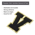 thumbnail image 3 of Chenille Letters V Patches Large Size 83mm/3.27 Inch Golden Glitter for Clothing,Shoes,Hats 3PCS(Black), 3 of 5