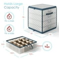 thumbnail image 4 of Hearth & Harbor Pack of 2 Small Christmas Ornament Storage Box - Fits up to 64 Holiday Ornaments, 4 of 6