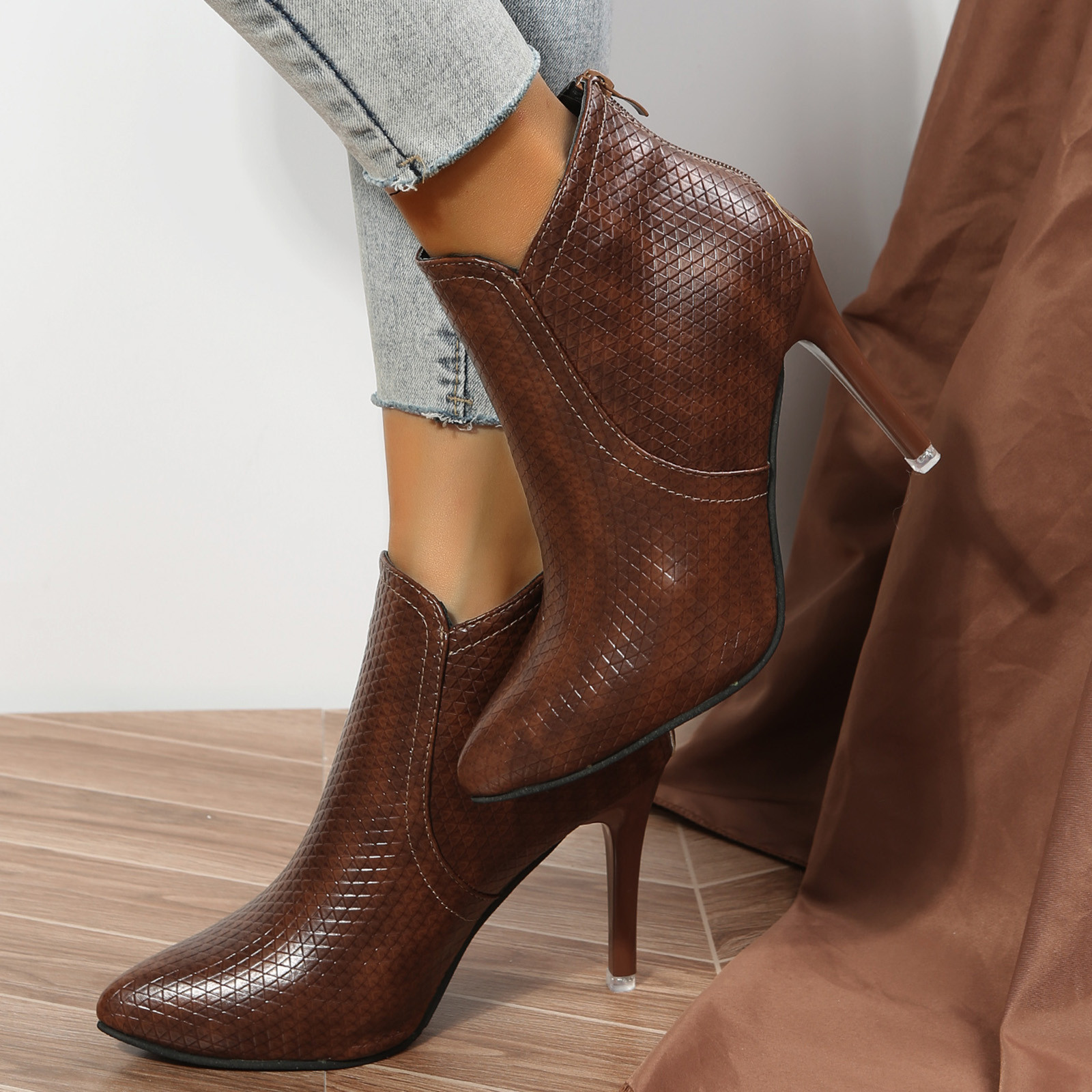 Bottines Femme à Talon épais - Confortables, Chaudes Et Polyvalentes Pour Toutes Vos Sorties