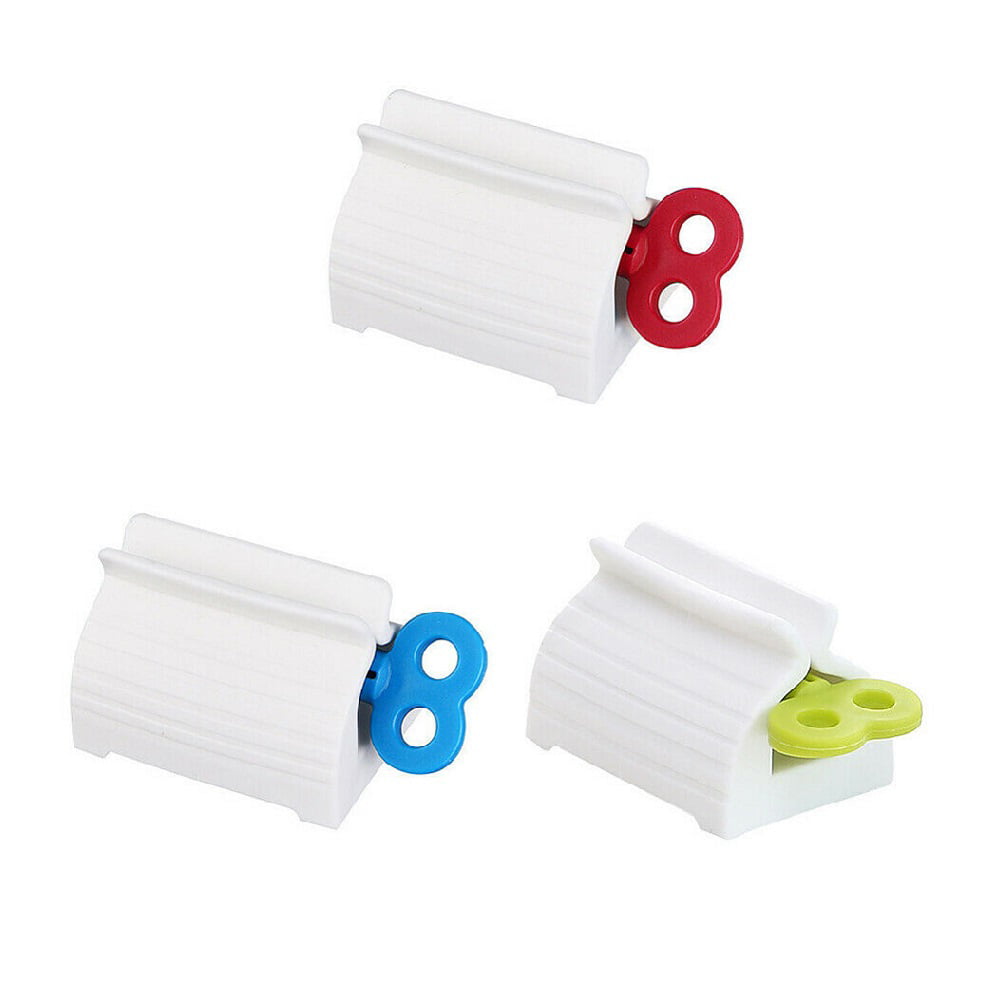 3Color Toothpaste Squeezer Rolling Tube Dispenser Toothpaste Seat Holder Stand 
