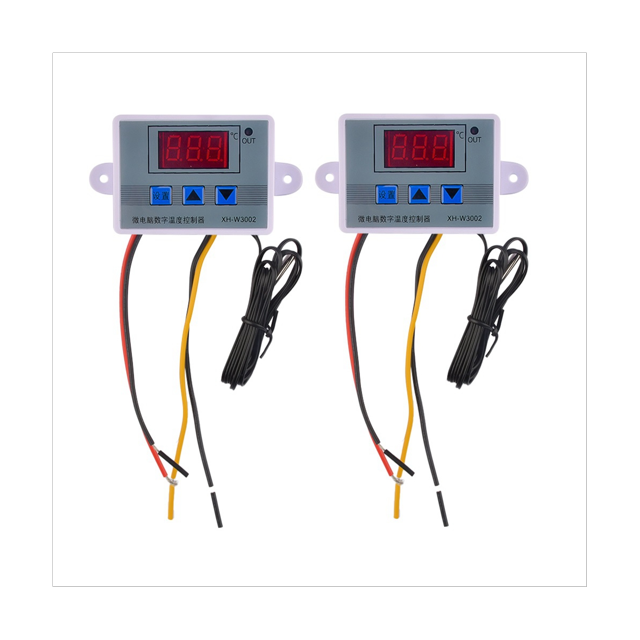 2Pcs W3002 Digital Temperature Controller Microcomputer Thermostat Thermoregulator Heat Cool Temperature Control Switch
