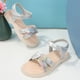thumbnail image 2 of Sandalias de princesa con diamantes de imitación REDARER para niñas, con tira en el tobillo, estilo bohemio, para playa, talla 5,5-6 años, 2 of 5