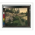 thumbnail image 2 of Historic Framed Print, [A.C. James home, Suprise Valley", Beacon Hill House, the Blue Garden, Newport, Rhode Island]", 17-7/8" x 21-7/8", 2 of 9