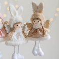 thumbnail image 5 of 1 pieza de muñeco de peluche blanco, ángel, niña, alce, muñeco de nieve, colgante para árbol de Navidad, adorno colgante, regalos de Año Nuevo, decoración de la habitación del hogar, 5 of 5