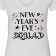 thumbnail image 4 of Inktastic New Year's Eve Squad with Stars in Black Women's V-Neck T-Shirt, 4 of 5