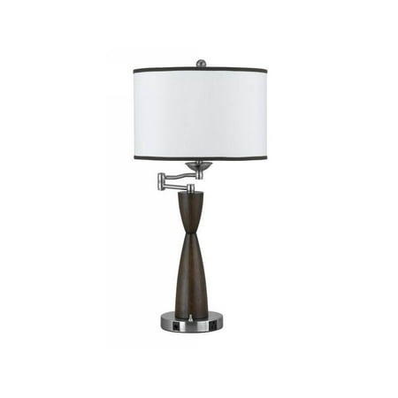 Metal Night Stand Swing Arm Lamp w On & Off Push Button Switch