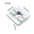 thumbnail image 2 of Unique Bargains Slide in T-Nut, M8 Threaded for 3030 Series Aluminum Extrusions Profile 10 Pcs, 2 of 5