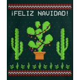 thumbnail image 4 of Old Glory Cactus Desert Feliz Navidad Ugly Christmas Sweater Youth Long Sleeve T Shirt, 4 of 6