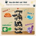 thumbnail image 6 of MWPO 74.8-in Extra Large Cat Tree with Double Condo and Scratching Post Tower,Dark Gray, 6 of 10
