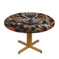 thumbnail image 3 of Orinice Owl Flowers Round Table Cover Stain Resistant Washable Indoor Outdoor Tablecloth Kitchen Dining Wedding Parties Outdoor Fitted 100% Polyester Fiber 42-46, 3 of 8