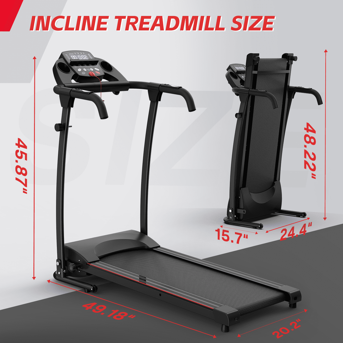 FLIMDER Walking Pad with Handle Bar, Foldable Treadmill 2.5HP Treadmill Under Desk 265 Lbs Capacity 2-in-1 Walking Treadmill Pad with Remote Controller for Home Office