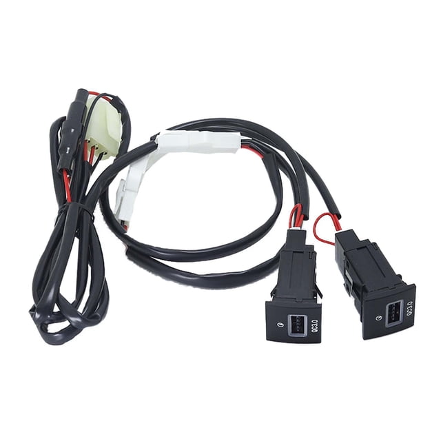 Arnés De Cableado Del Cargador Del Coche Toma De Corriente Del Coche QC3.0+QC3.0 Para Golf 06-12