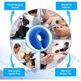thumbnail image 4 of SHAR Dog Collar Inflatable Protective Dog Collar Protective Collar Adjustable Pet Collar Comfortable Protective Collar with Velcro Blue-L, 4 of 5