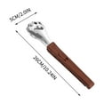 thumbnail image 2 of Pinzas de pan de acero inoxidable con cierre de seguridad | Utensilio de cocina para servir y almacenar | Soporte para alimentos con acabado imitación madera para pasteles y sándwiches, 2 of 6