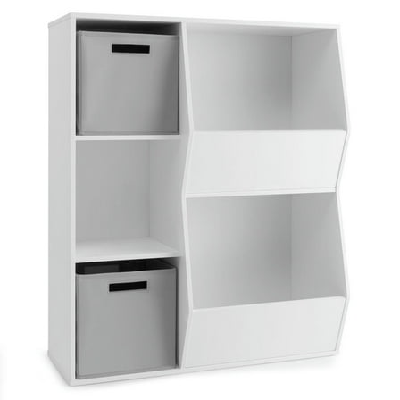 Resenkos Kids Toy Storage Cabinet with Shelves-White, Kids Toy Storage for Kids, Boys, Girls, Nursery