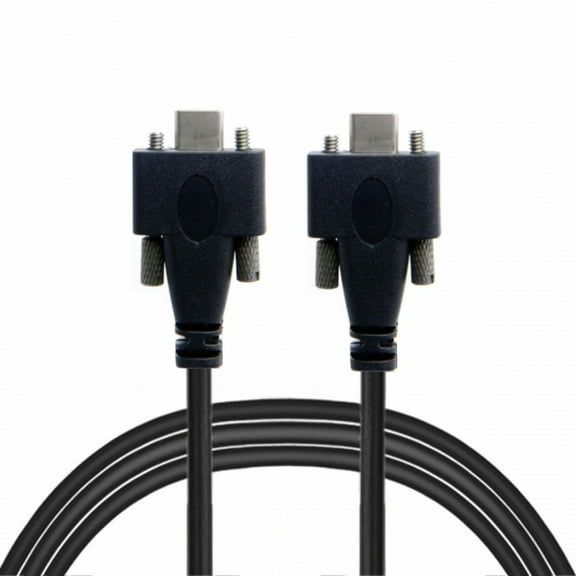 Xiwai USB 3.1 Type-C Dual M2 Screws Locking to Locking USB-C 10Gbps Data Cable Panel Mount Type