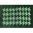 thumbnail image 1 of Ahgly Company Indoor Rectangle Abstract Turquoise Blue Modern Area Rugs, 2' x 3', 1 of 4
