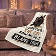 thumbnail image 5 of Black French Bulldog With Playful Statement Typography, Soft Flannel Blanket with Humorous Pet Typography Print, Housewarming Gift and Home Decor for Bedroom and Living Room, 5 of 7