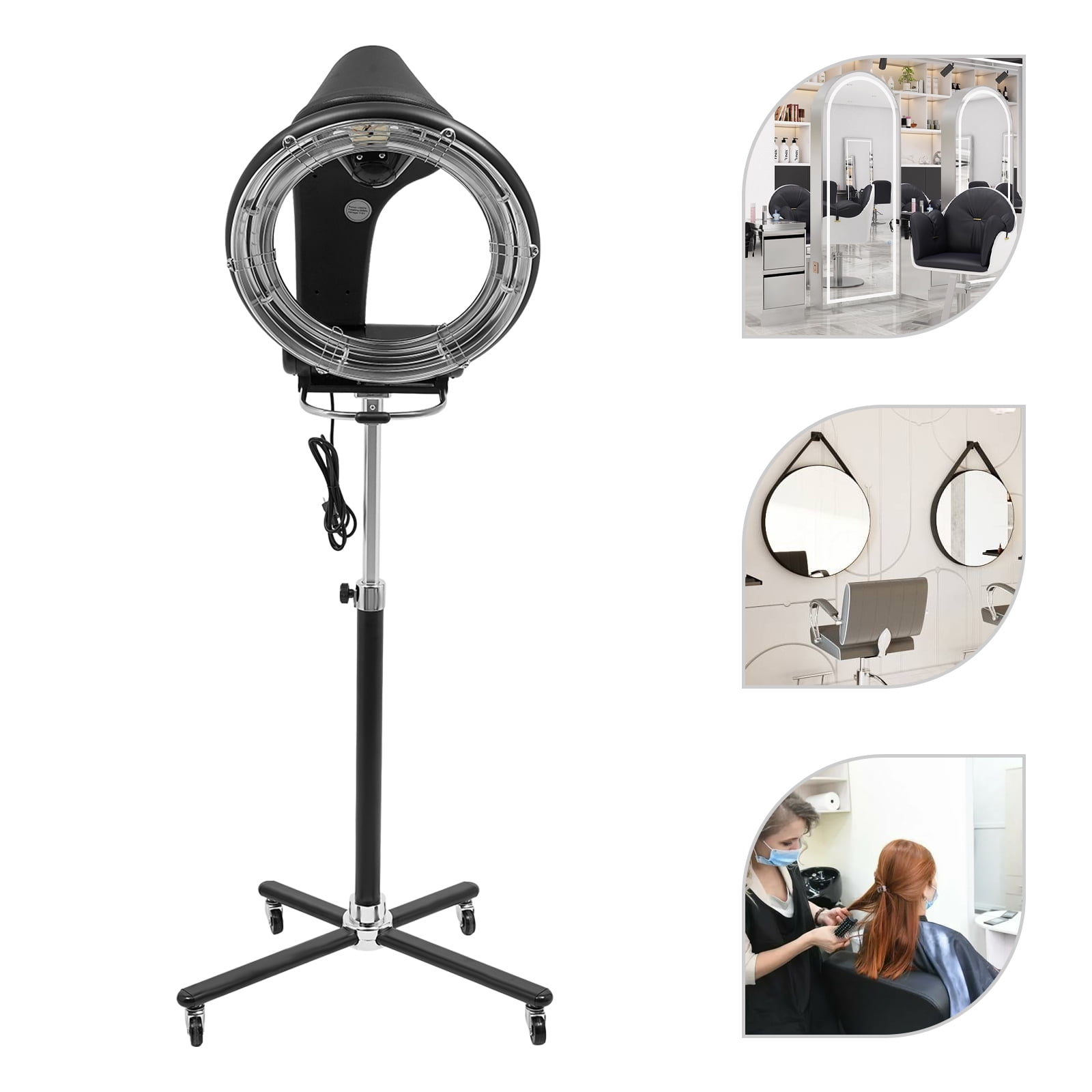 Peakora Professional Hair Dryer For Salon, 6-Mode 1000W Standing Dryer With Temperature Control & Wheels, Commercial-Grade Equipment For Barber Shops (190 chars)