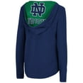 thumbnail image 3 of Women's Colosseum Navy Notre Dame Fighting Irish Catalina Hoodie Long Sleeve T-Shirt, 3 of 3