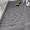 thumbnail image 2 of 10 alfombrillas de baño con ventosa, antideslizantes, de plástico, con diseño de mosaico, para cocina y baño, color gris, 2 of 5