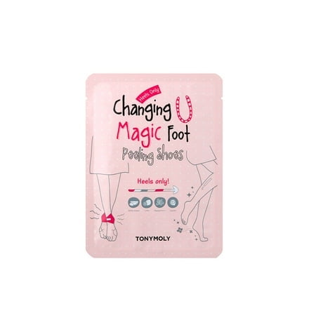 TONYMOLY Changing U Magic Foot Peeling Shoes, Exfoliating Foot Mask for Dry, Cracked Heels & Callus Removal, Baby Soft Feet Spa Treatment at Home, 1 Pair