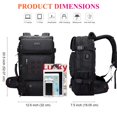 thumbnail image 4 of Mochila de viaje WITZMAN Carry on para hombre, bolsa de lona de nailon B682, 4 of 8