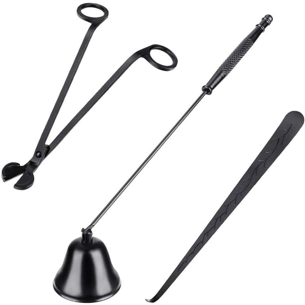 Juego de accesorios para velas, juego de herramientas 3 en 1 con cortador de mechas para velas, apagavelas, mecha para velas, bolsa de regalo para Navidad, Acción de Gracias, Año Nuevo, fiesta