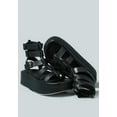 thumbnail image 3 of CRUZ Gladiator Platform Leather Sandal in Black, 3 of 5