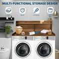 thumbnail image 7 of 2 Tier Washer Dryer Countertop with Shelf, 54x27.5 Inch Waterproof Wood Laundry Room Topper, Large Washer and Dryer Topper with Storage for Laundry Organization, Walnut, 7 of 7