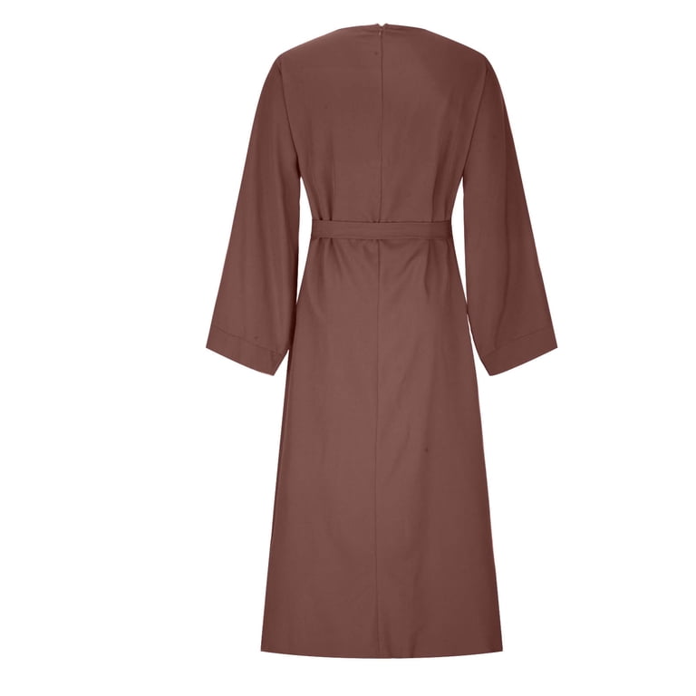 Wyongtao Muslim Dresses for Women 2024 Long Sleeve Crewneck Swing Dress Casual Flowy Tiered Maxi Dress Brown XL - Walmart.com Wyongtao Muslim Dresses for Women 2024 Long Sleeve Crewneck Swing Dress Casual Flowy Tiered Maxi Dress Brown XL - Walmart.com