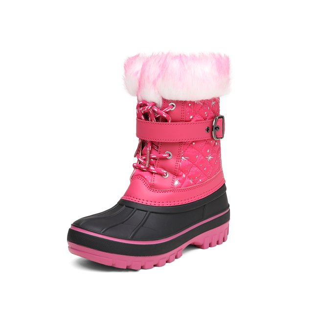 Dream Pairs Botas de nieve de invierno de media pantorrilla a la moda para niños y niñas para niños pequeños/niños pequeños/niños grandes KRIVER-3 Dream Pairs Dream Pairs KRIVER-3