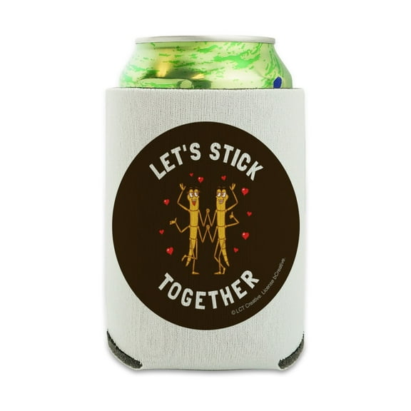 Let's Stick Together Walking Bugs Love Funny Humor Can Cooler - Drink Sleeve Hugger Collapsible Insulator - Beverage Insulated Holder