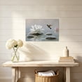 thumbnail image 6 of Lotus and hummingbird wall art canvas decorative frame, spa-inspired yoga Zen-inspired tranquil wellness home decor., 6 of 10