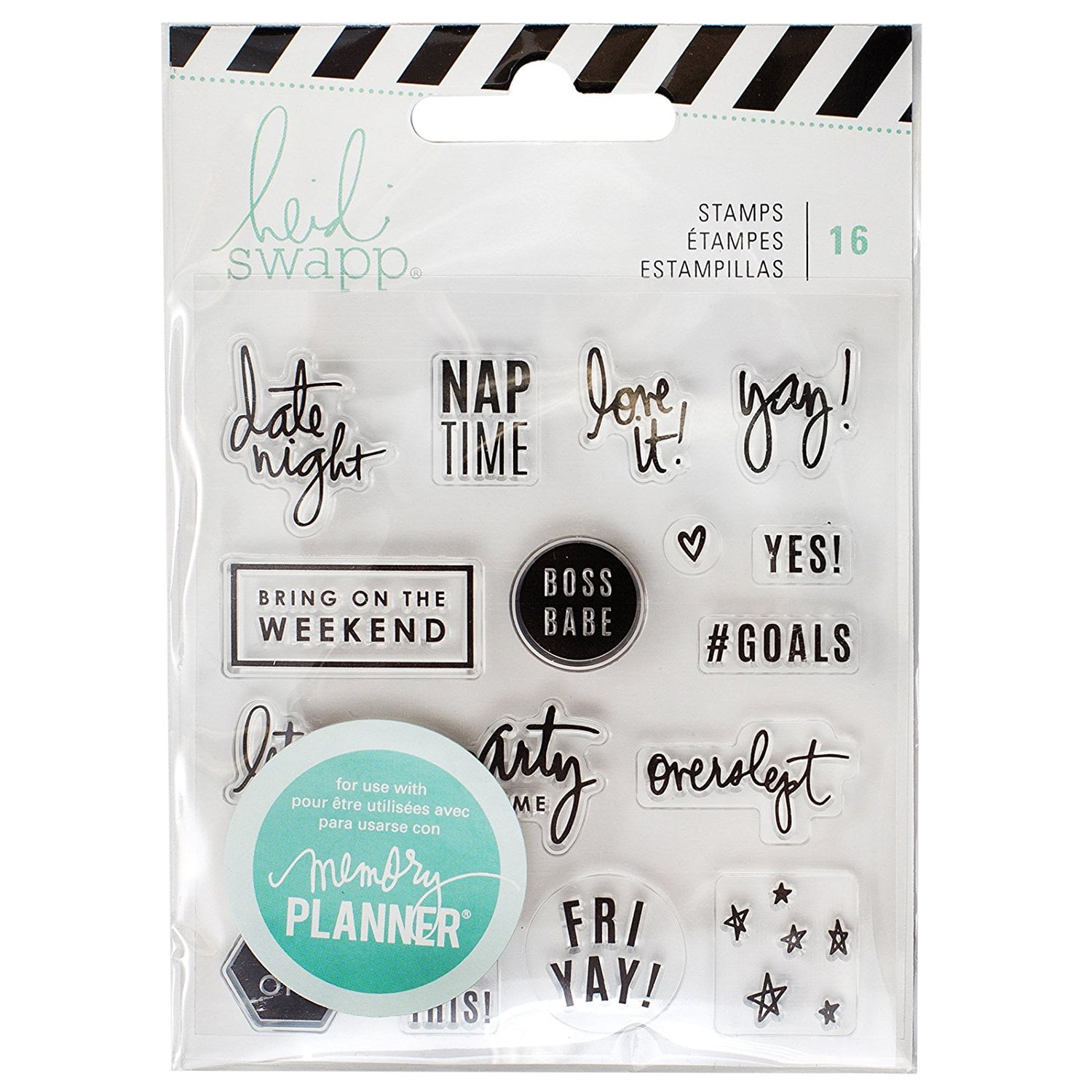 Heidi Swapp Memory Planner Clear Cling Stamp Set