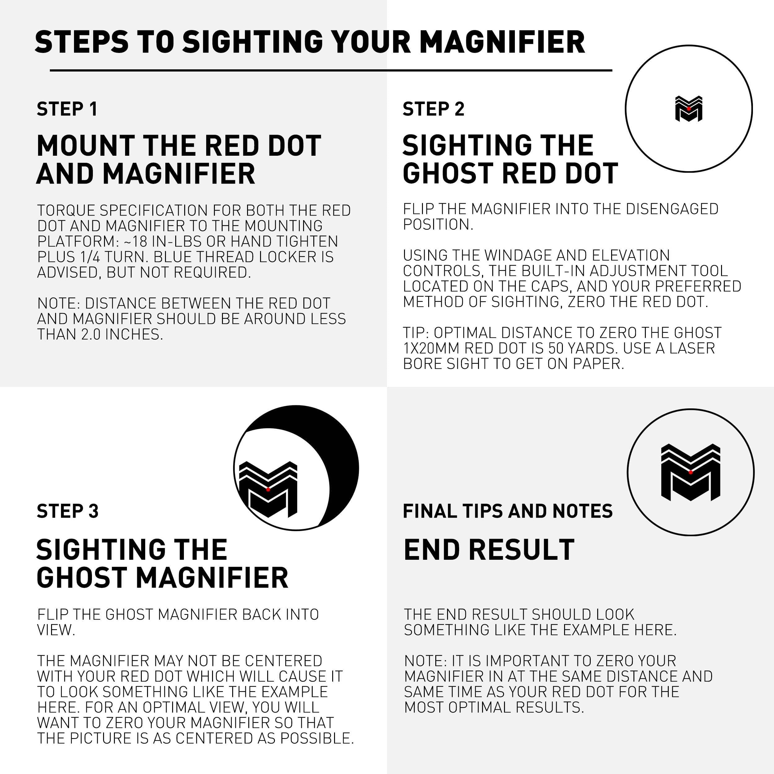 Monstrum Ghost G3 4X Magnifier with Flip-to-Side Mount