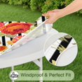 thumbnail image 5 of Round Fitted Tablecloth with Elastic Edges Fits 45"-52" Round Tables Pioneer Colorful Floral Waterproof Table Cover Washable Indoor and Outdoor for Party Kitchen Dinner Banquet Patio Picnic, 5 of 7