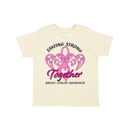 

Inktastic Staying Strong Together with Pink Breast Cancer Ribbon Gift Toddler Boy or Toddler Girl T-Shirt