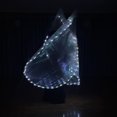 thumbnail image 5 of Bandera luminosa LED de tela blanca, luz blanca, botón de batería con interruptor, accesorios de baile, reloj, ropa de rendimiento, 5 of 5