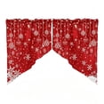 thumbnail image 2 of Christmas Themed Window Curtain 2 Piece, Irregular Polyester Drapes for Living Room Bedroom, Festive Holiday Window Decoration for Party Scene Layout, 2 of 6